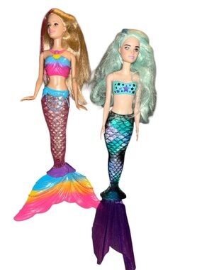 Barbie Mermaid Dolls - Pink, Blue, Purple, Teal, Blonde